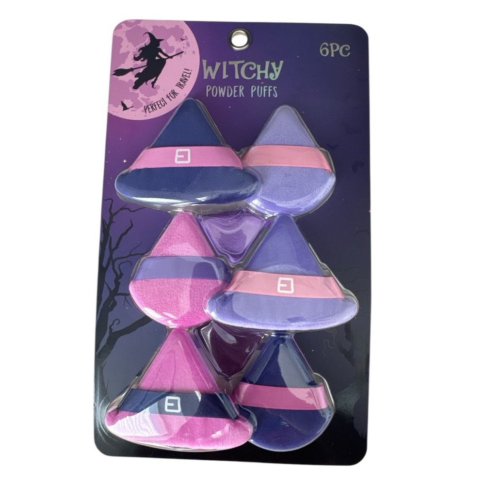 Witchy Powder Puffs 6 Piece Soft Plush Puffs To Apply &  Set‎ Powder New